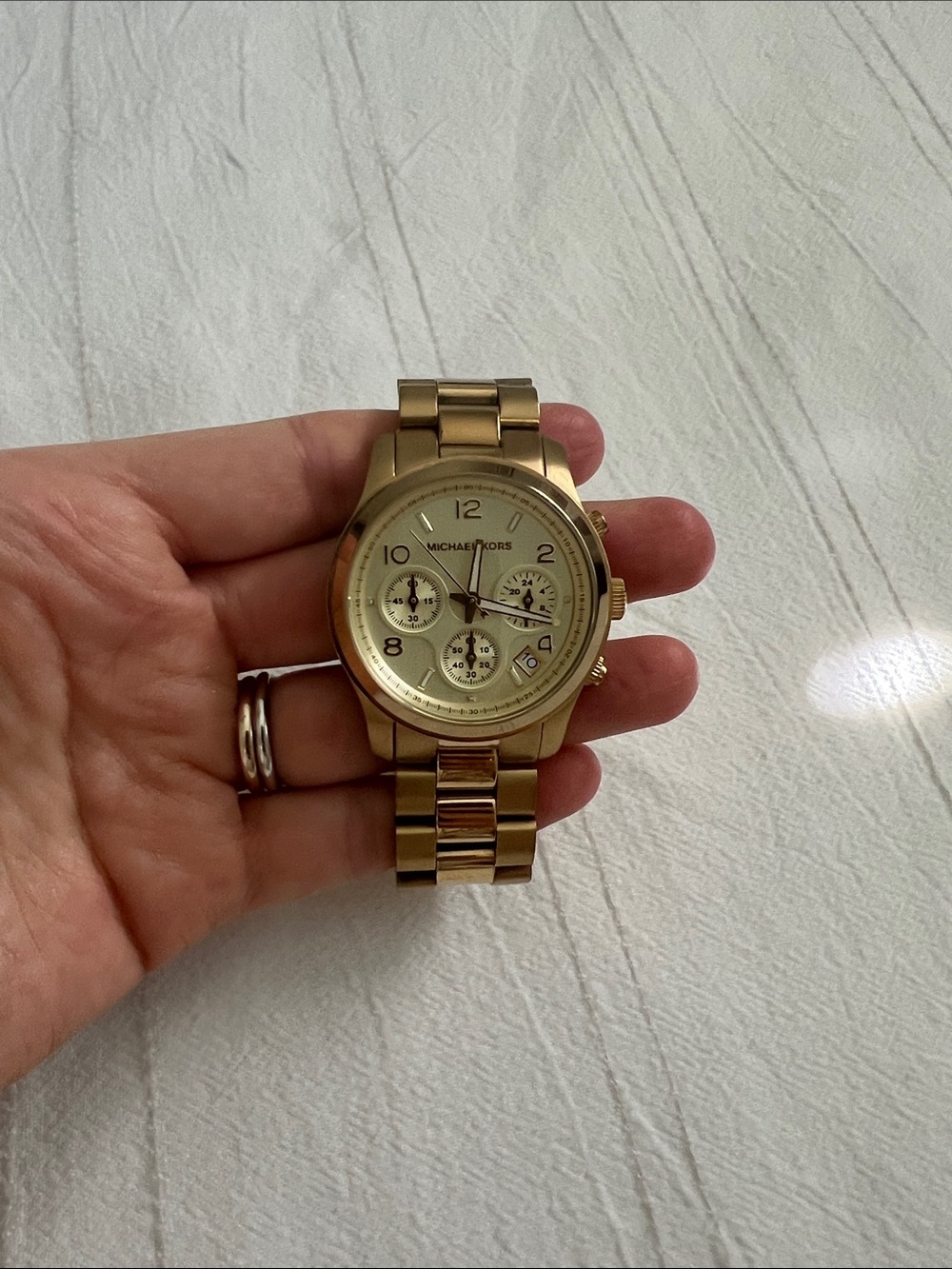 Michael Kors Gold-Tone Women’s Chronograph Bracelet Watch